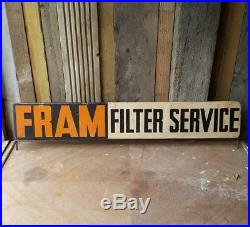 Vintage barn find Fram filter service not enamel mancave garage sign