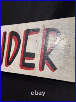 Vintage double Sided Wood Sign From Schneider Auto Center In Trinway, Ohio