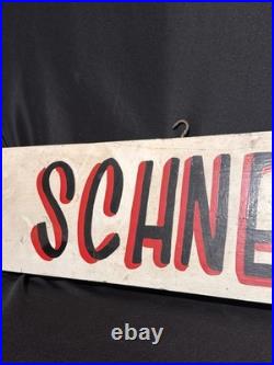 Vintage double Sided Wood Sign From Schneider Auto Center In Trinway, Ohio