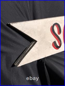 Vintage double Sided Wood Sign From Schneider Auto Center In Trinway, Ohio