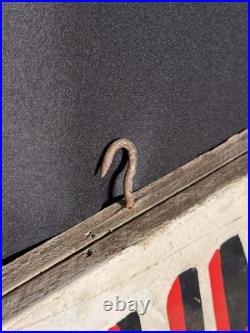 Vintage double Sided Wood Sign From Schneider Auto Center In Trinway, Ohio