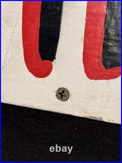 Vintage double Sided Wood Sign From Schneider Auto Center In Trinway, Ohio