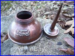 Vintage early 1900s Ford original Oil can under hood auto tool kit promo parts