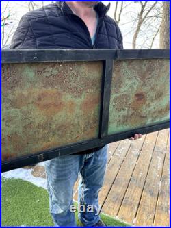 Vintage early Veedol Motor Oil Metal Gasoline Auto Gas Sign 49 by 17 wood frame