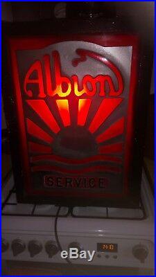 Vintage illuminated Albion Motors of Scotland sign