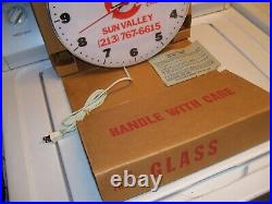 Vintage nos GM Chevrolet California Bone yard Clock sign chevy gas oil hot rod