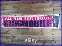 Vintage original 1966 Oldsmobile Rocket Advertising banner Sign cutlass