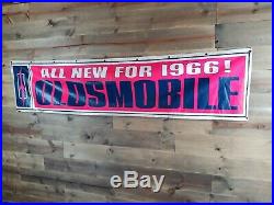 Vintage original 1966 Oldsmobile Rocket Advertising banner Sign cutlass