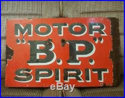 Vintage original bp spirit enamel sign