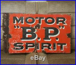 Vintage original bp spirit enamel sign