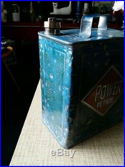 Vintage power Petrol Can with red line cap