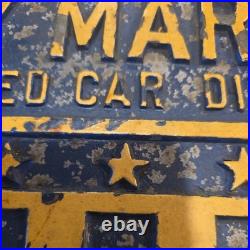 Vintage very rare GUY MARVIN Armored Car Service Sign 16x16