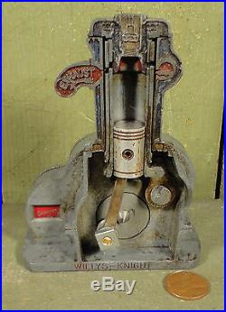 Vtg 1914-1933 Willys Knight, Cutaway Engine Valve Demonstrator, Salesman Sample