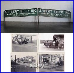 Vtg 1940s Seibert Buick Inc GMC Dealership Dealer Truck Sign Signs Columbia MO