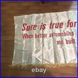 Vtg 1952 BUICK 9ft 7x 3ft4Horizontal Banner FRINGE Rare Advertising No Name