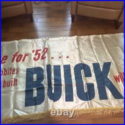 Vtg 1952 BUICK 9ft 7x 3ft4Horizontal Banner FRINGE Rare Advertising No Name