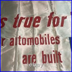 Vtg 1952 BUICK 9ft 7x 3ft4Horizontal Banner FRINGE Rare Advertising No Name