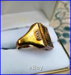 Vtg 1954 Chevrolet Leaders 25 Year Service Award 10k Gold Employee Ring 16 Grams