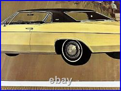 Vtg 1966 Chevrolet Caprice Custom Coupe 32 x 18 Chevy Dealer Showroom Poster