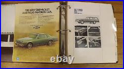 Vtg 1978 Chevrolet Dealer Showroom Sales Binder Corvette Camaro, Nova, Monte Carlo
