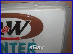 Vtg A&W Root Beer/Restaurant/Car Hop/Drive In 42x24 Enter Sign Advertising S534