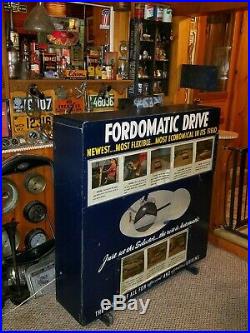 Vtg Antique Ford Car Truck Dealer Dealership Showroom Advertising Display Sign