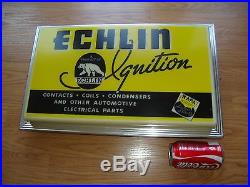 Vtg Rare 1950'-60's ECHLIN/NAPA Auto Parts Display Advertising Sign Car Gas/Oil