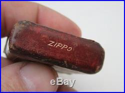 Vtg Rare Early 50's Full Leather Wrap Zippo Lighter Advertising Chevrolet Dealer