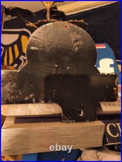 Vtg Rare Pep Boys Auto Parts Advertising Original Gas Oil License Plate Topper