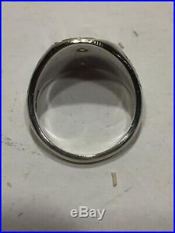 Vtg Service Craftsman Pontiac Indian Chief Gold /Sterling Silver Mechanics Ring