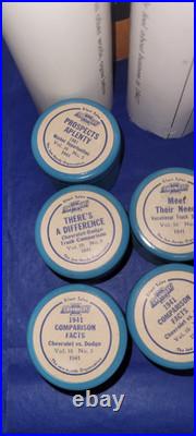 Vtg lot of 32 1940 & 1941 CHEVROLET Dealer Training Films SHIPPING INCLUDED