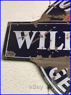 Willys Knight porcelain sign vintage Collectable car